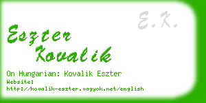 eszter kovalik business card